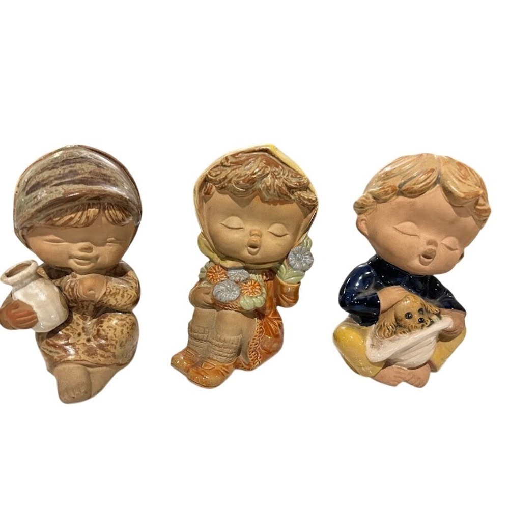 Vintage Paul Marshall/ UCTCI Ceramic Figurines Set of 3 Made in‎ Japan